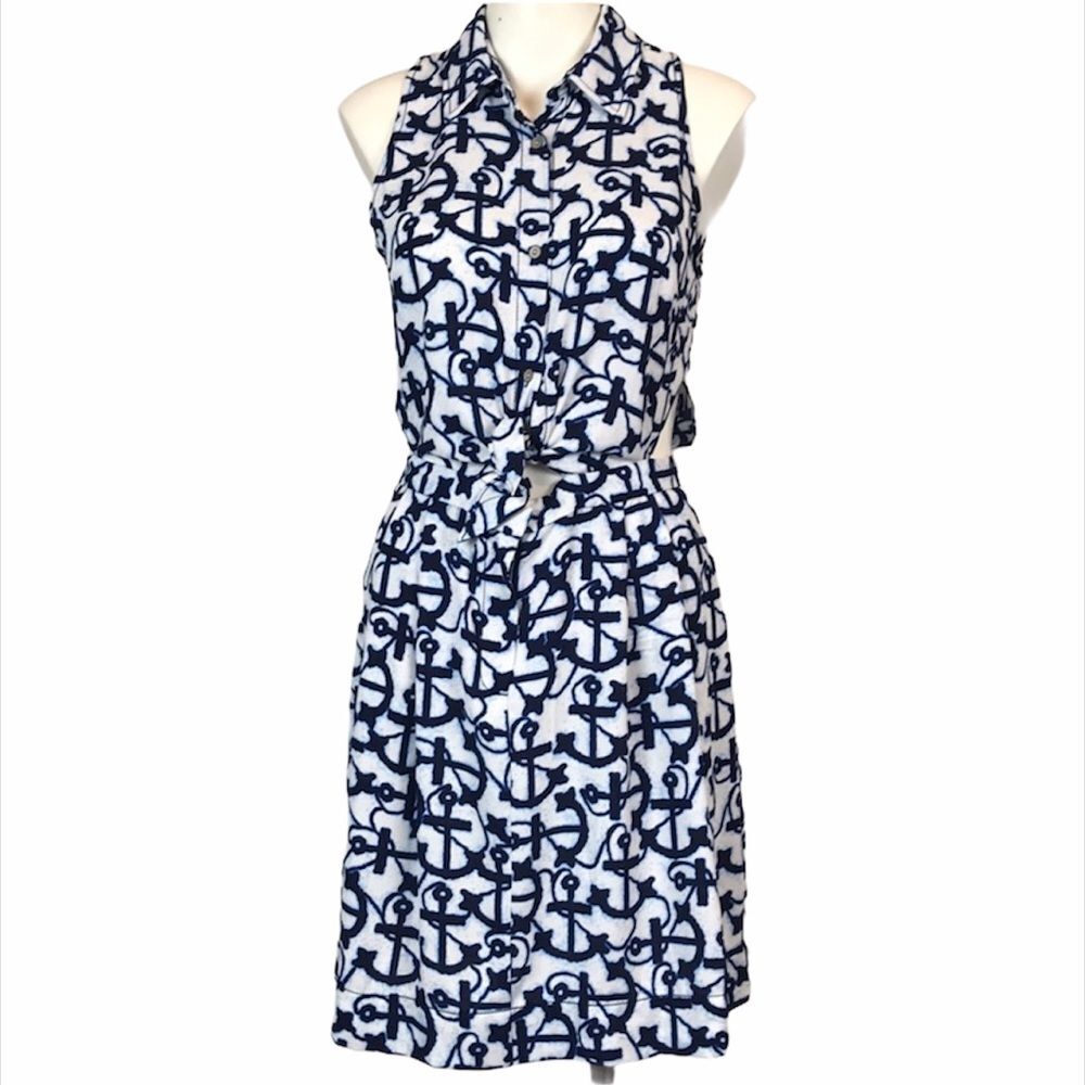 Rachel Roy Anchor Print Dress Size 4